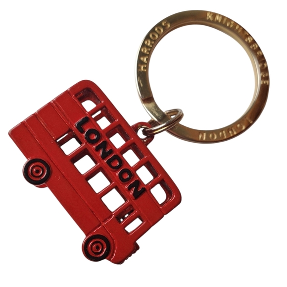 Harrods Red London Bus Keychain - Picture 3 of 5